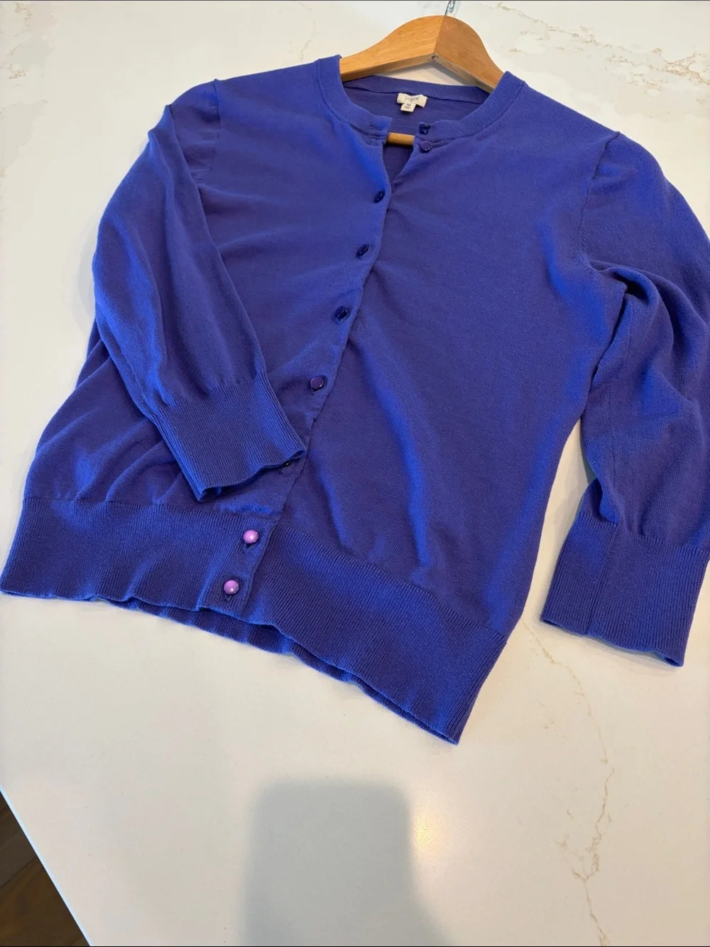 J. Crew Purple Button-Front Women's Cardigan M